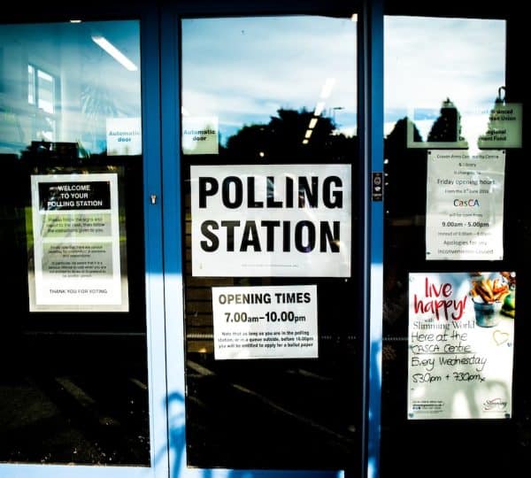 a polling station